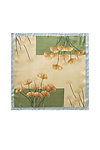 Beige and Green Border Scarf
