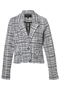 Liverpool Cropped Plaid Blazer