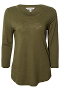Liverpool 3/4 Sleeve Scoop Neck Top