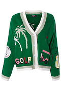 Embroidered Golf Cardigan