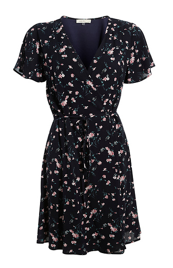 Floral Wrap Dress Slide 1