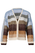 Open Front Textured Cardigan