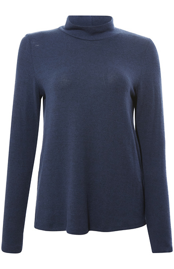 Mock Neck Long Sleeve Top Slide 1