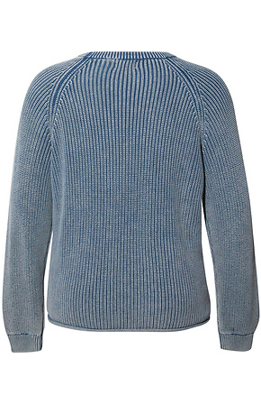 Rib Knit Wool Crewneck Sweater