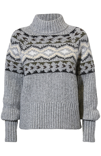 Aztec Mock Neck Sweater Slide 1