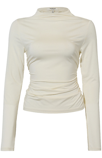 Long Sleeve Ruched Top Slide 1