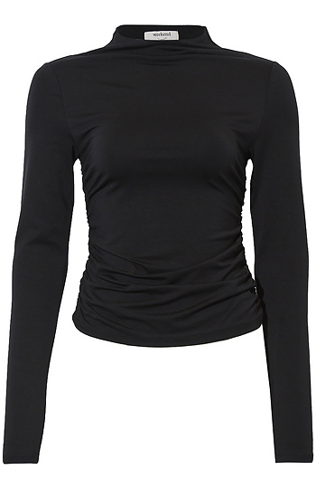 Long Sleeve Ruched Top Slide 1