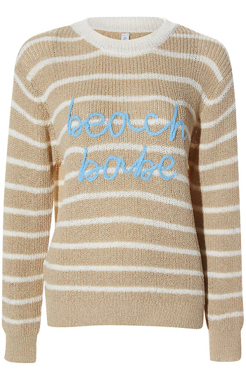 Beach Babe Stripe Sweater Slide 1