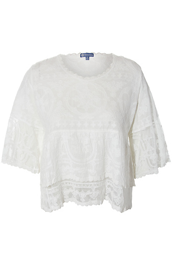 Democracy Lace Peplum Top Slide 1