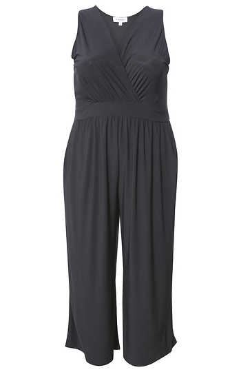 Elsa Cropped Surplice Sleeveless Jumpsuit Slide 1