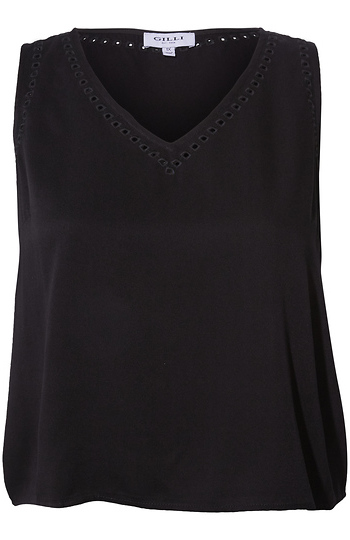 Sleeveless Eyelet Embroidery Top Slide 1