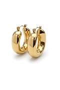 Gold Sculpted Hoops