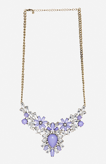 Antiqued Floral Gem Necklace Slide 1