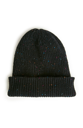 Rainbow Speckled Beanie in Black | DAILYLOOK