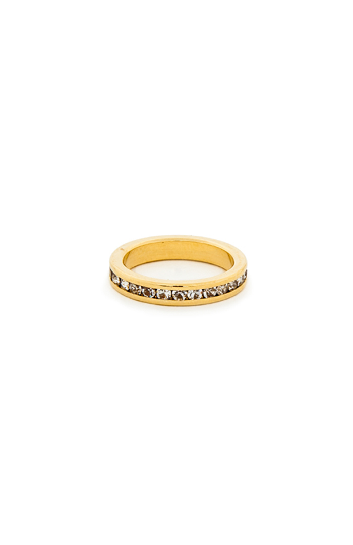 Crystalized Midi Ring in Gold | DAILYLOOK