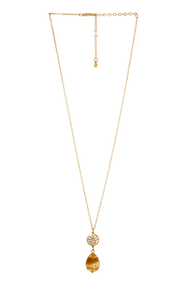 Double Pendant Necklace in Gold | DAILYLOOK