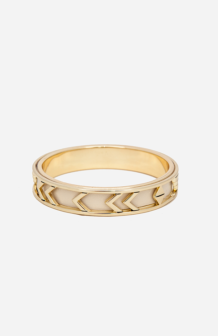 House of Harlow 1960 Aztec Bangle Bracelet in Cream | DAILYLOOK