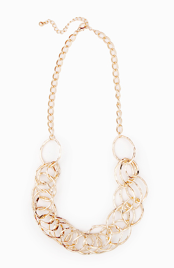 Overlapping Ring Necklace Slide 1