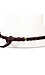 Dark Brown Braided Skinny Belt Thumb 2