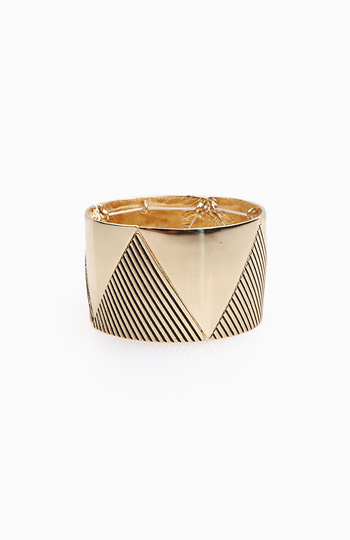 Striated Triangle Bracelet Slide 1