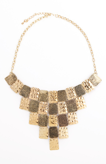 Battered Antique Bib Necklace Slide 1