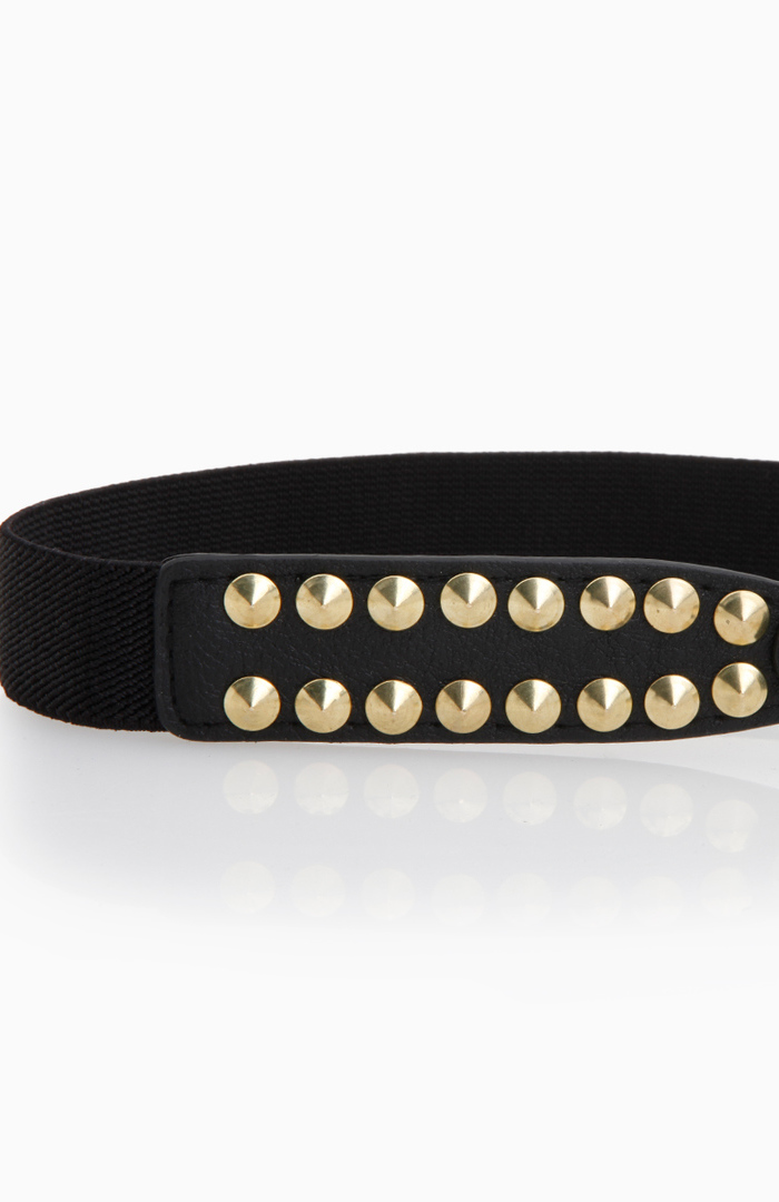 Studded Abstract Bow Belt in Black | DAILYLOOK