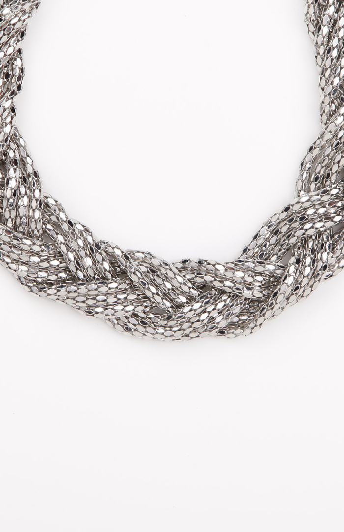 Shining Time Chain Necklace In Silver 