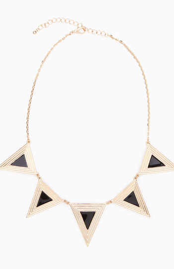 Retro Pyramid Statement Necklace Slide 1