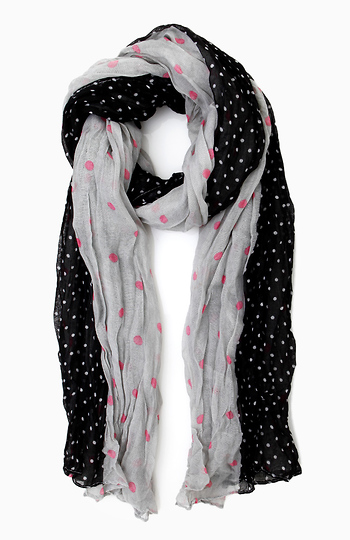 Two Panel Polka Dot Scarf Slide 1