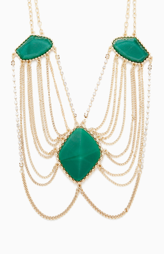 Regal Collar Necklace In Green Dailylook 8390