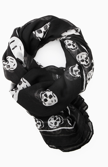 Edgy Skull Scarf Slide 1