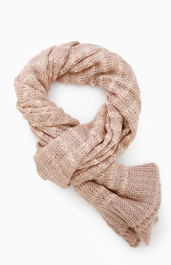 Sequined Stripe Scarf Slide 1