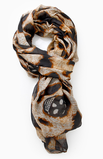 Abstract Leopard Print Scarf Slide 1