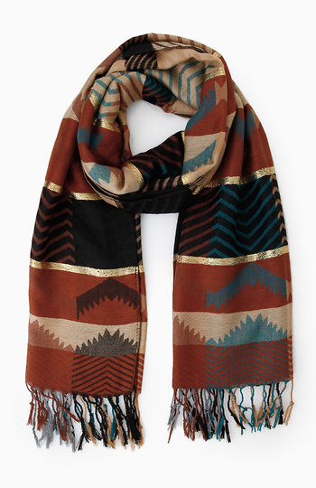 Navajo Print Scarf Slide 1