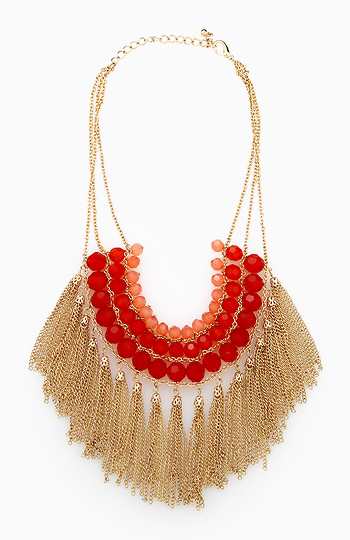 Bohemian Collar Necklace in Red | DAILYLOOK