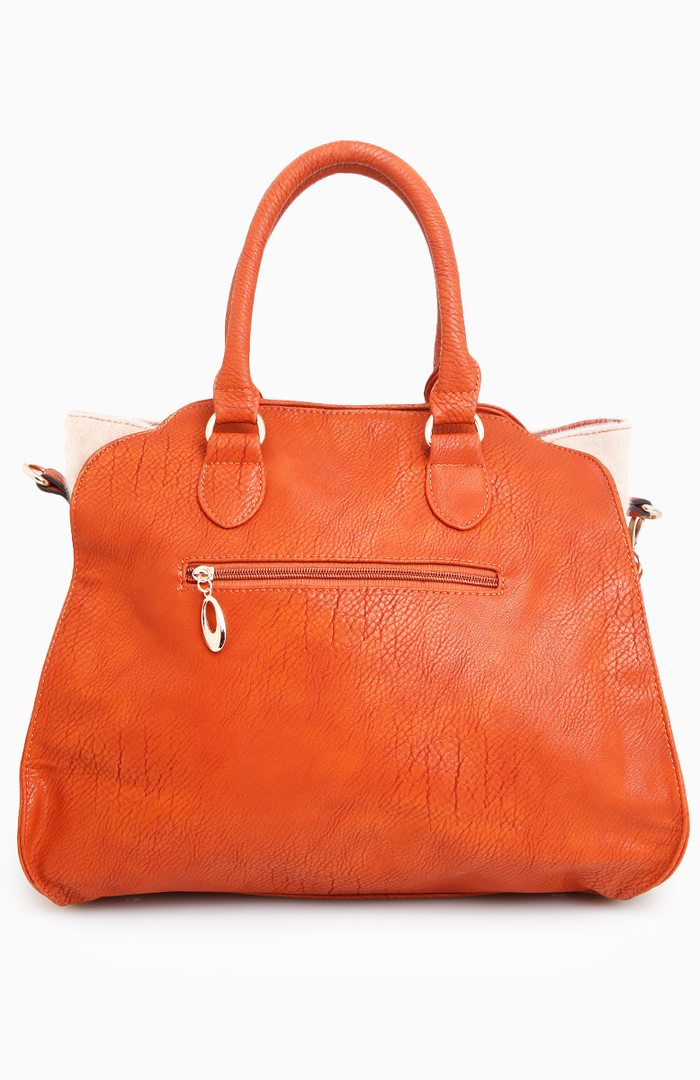 orange fur bag