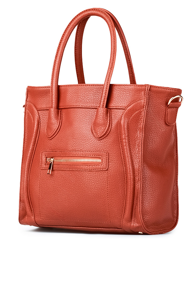 On The Go Structured Handbag in Brown | DAILYLOOK