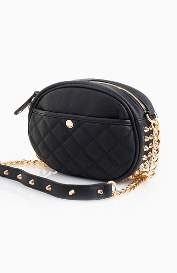 Half Quilted Stud Bag Slide 1