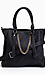 Textured Handbag with Chain Link Detail Thumb 1