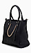 Textured Handbag with Chain Link Detail Thumb 2