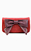 Suede Bow Clutch Thumb 1