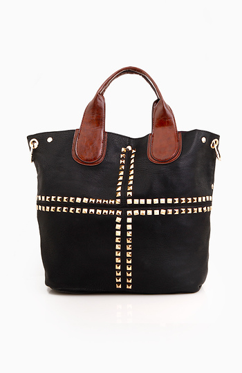 Studded Cross Tote Bag Slide 1