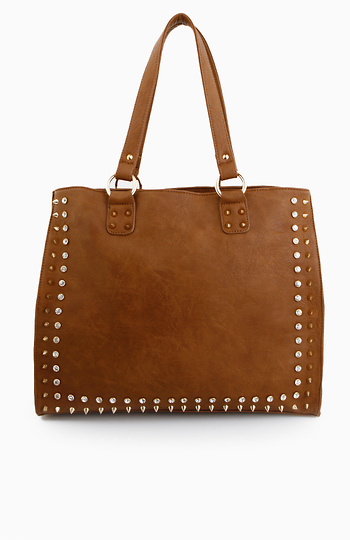 Border Line Studded Tote Slide 1