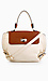 Two Tone Purse With Twist Lock Flap Thumb 1