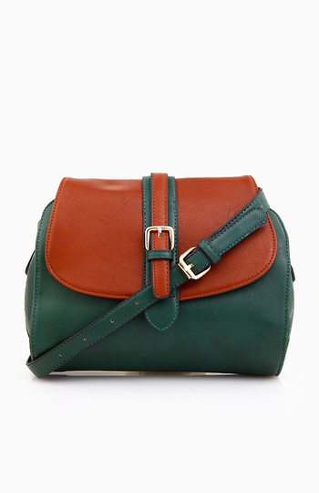 Two Tone Messenger Satchel Slide 1