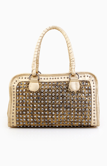 Metallic Glam Studded Handbag Slide 1