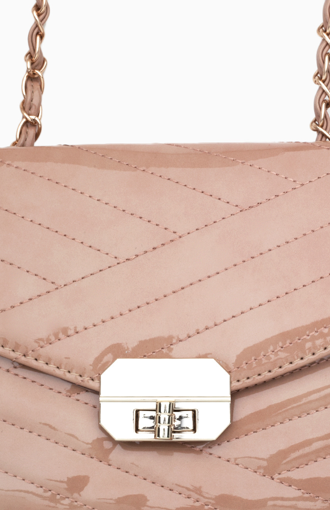 beige quilted bag