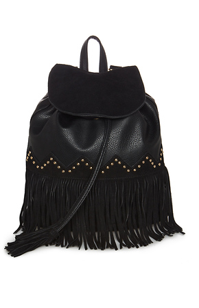 Black clearance tassel backpack