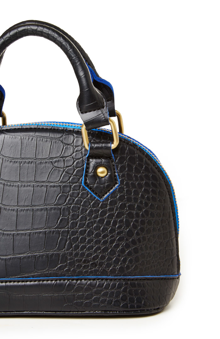 croc leather shoulder bag