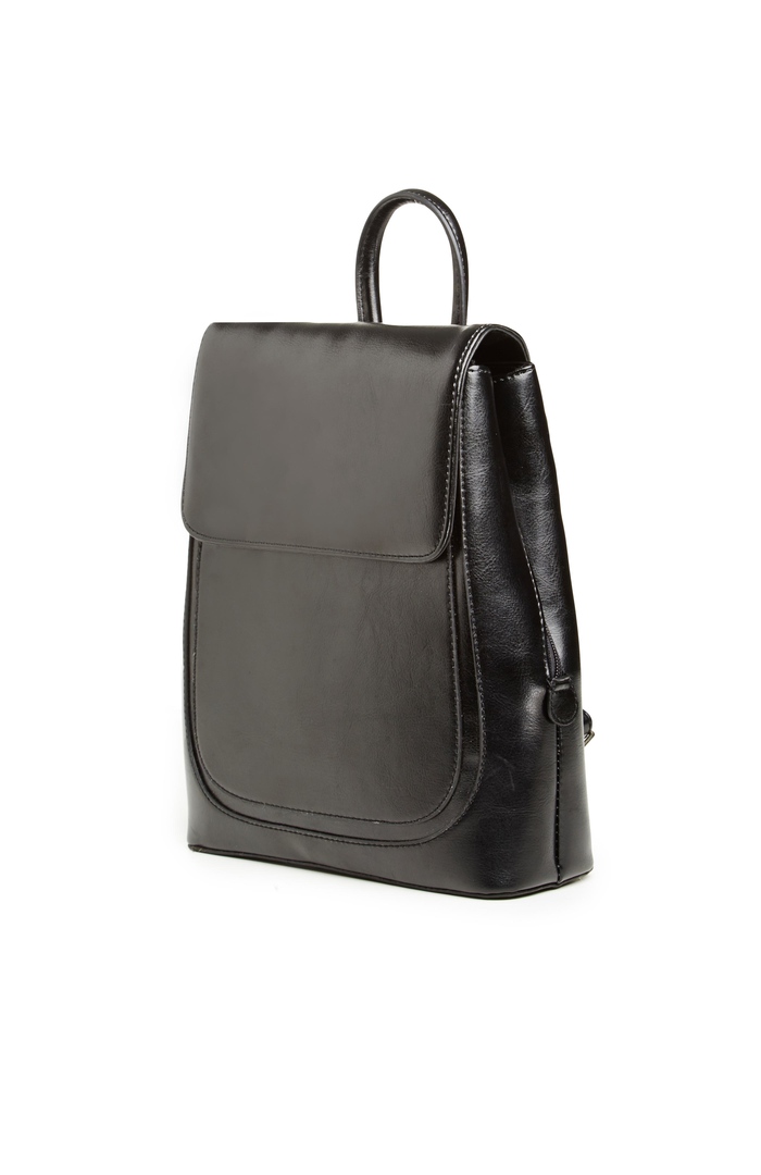 Bronson Alcott Vegan Leather Backpack in Black | DAILYLOOK